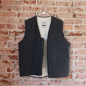 L.L. Bean Fleece-Lined Wool Vest